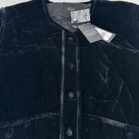 Rails Kiko Black Quilted Velvet Jacket Size M - Picture 8 of 13